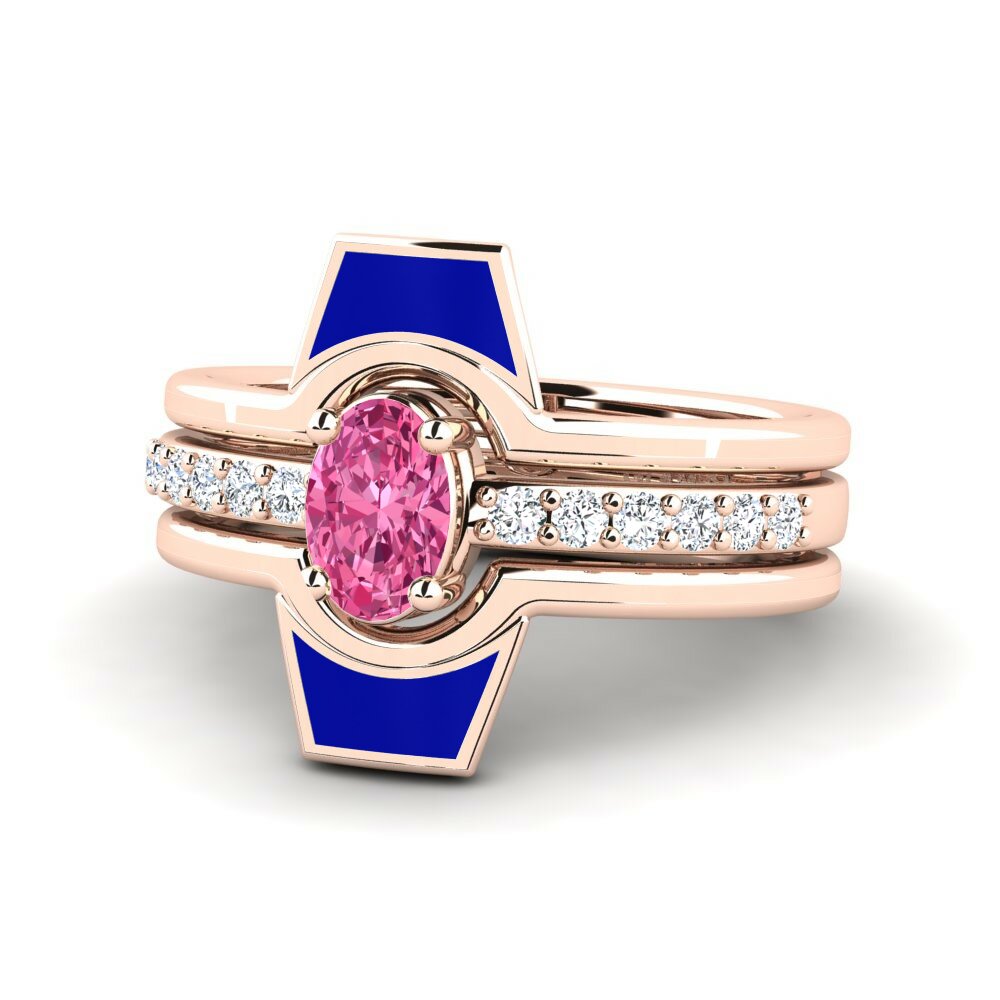 Tourmaline Rose Bague Blada SET