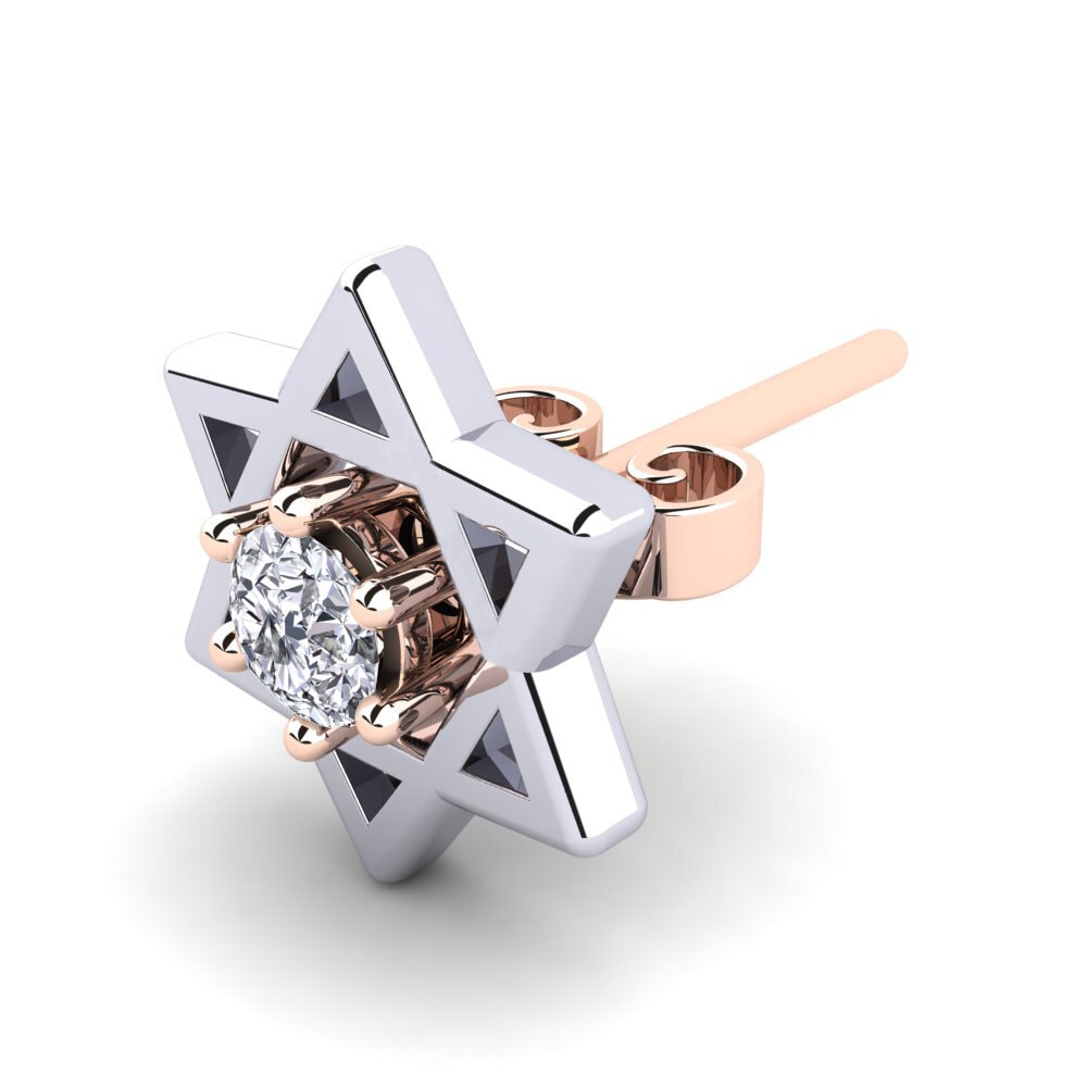 Studs Moissanite 14ct White / Rose Gold Earrings
