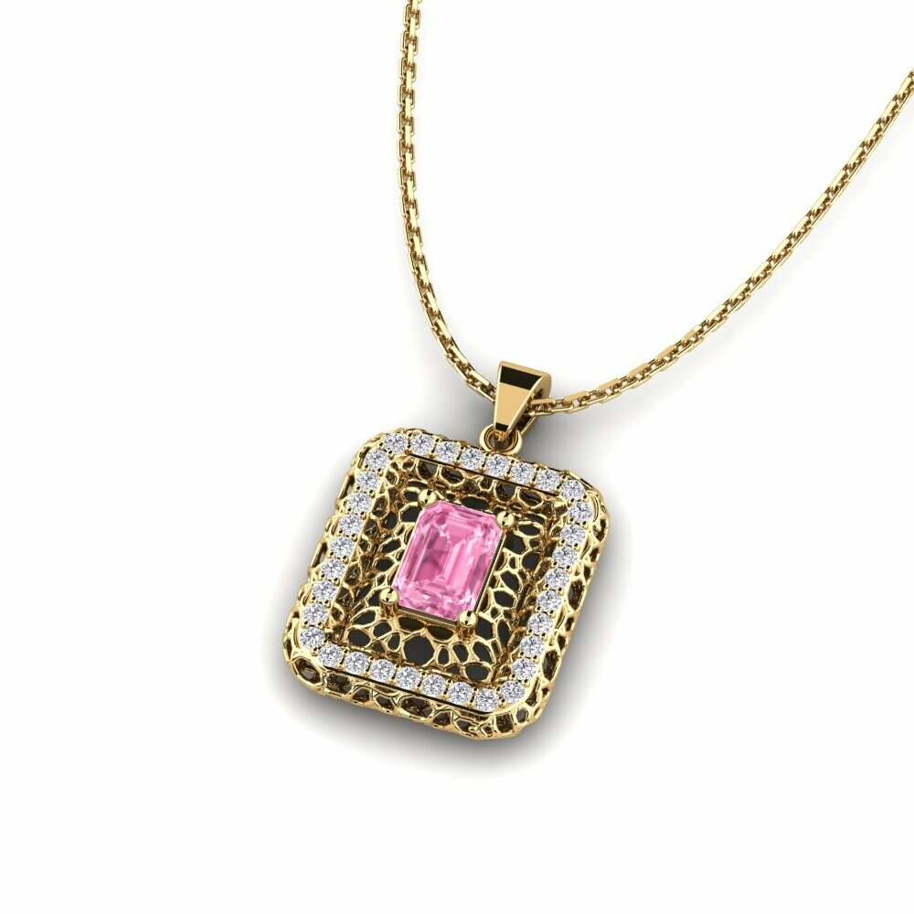 Roze Saffier Dames Hanger Blake