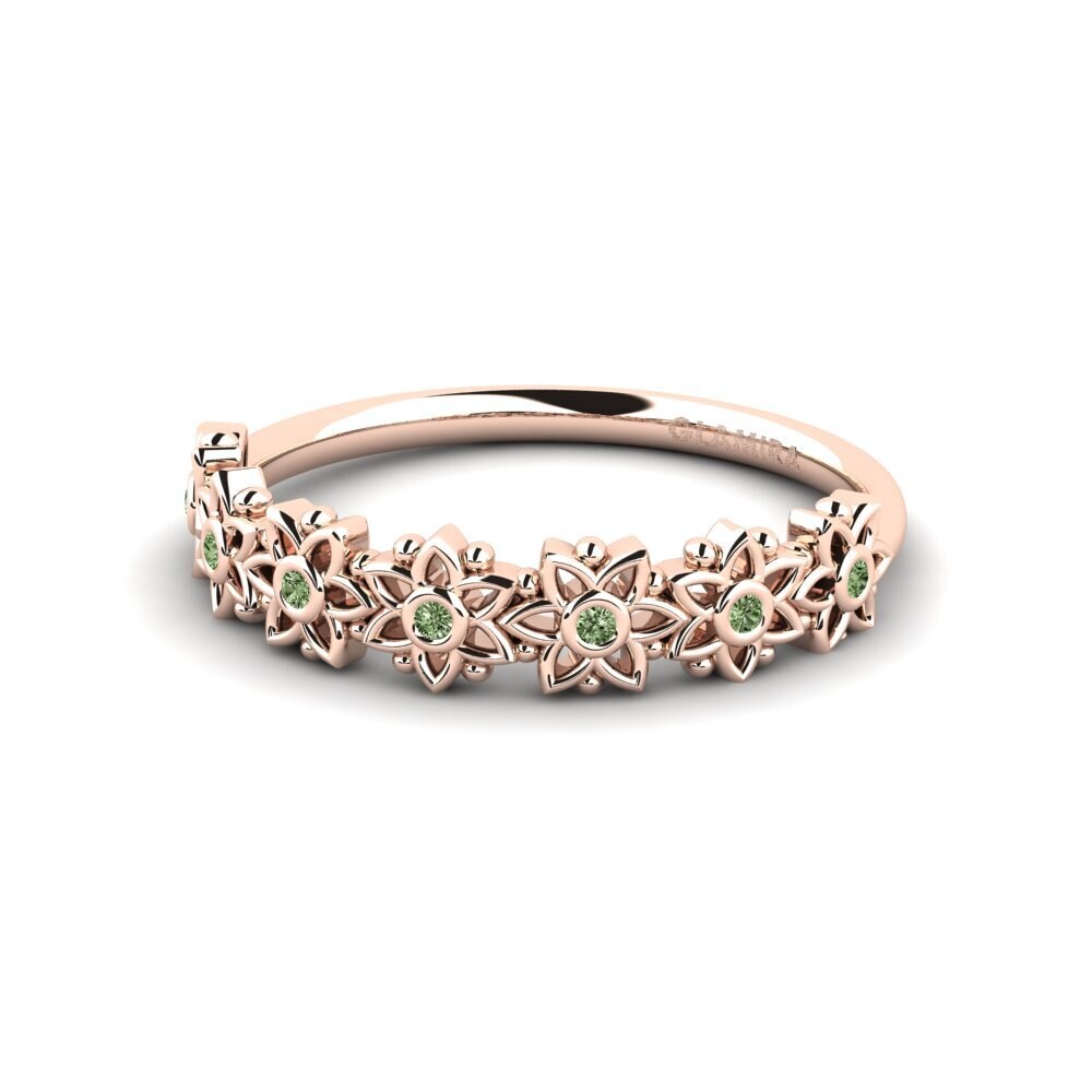 Diamante Verde Anillo Blasted