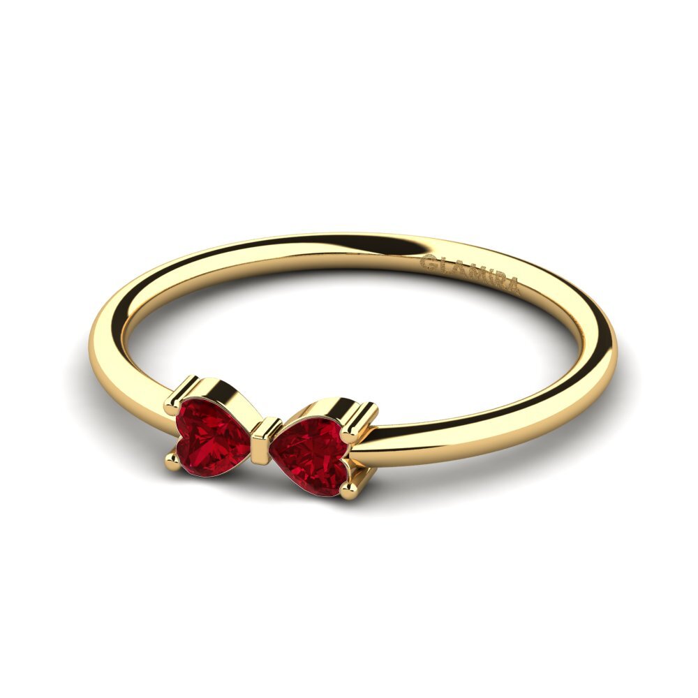 Red Zirconia Ring Bleu
