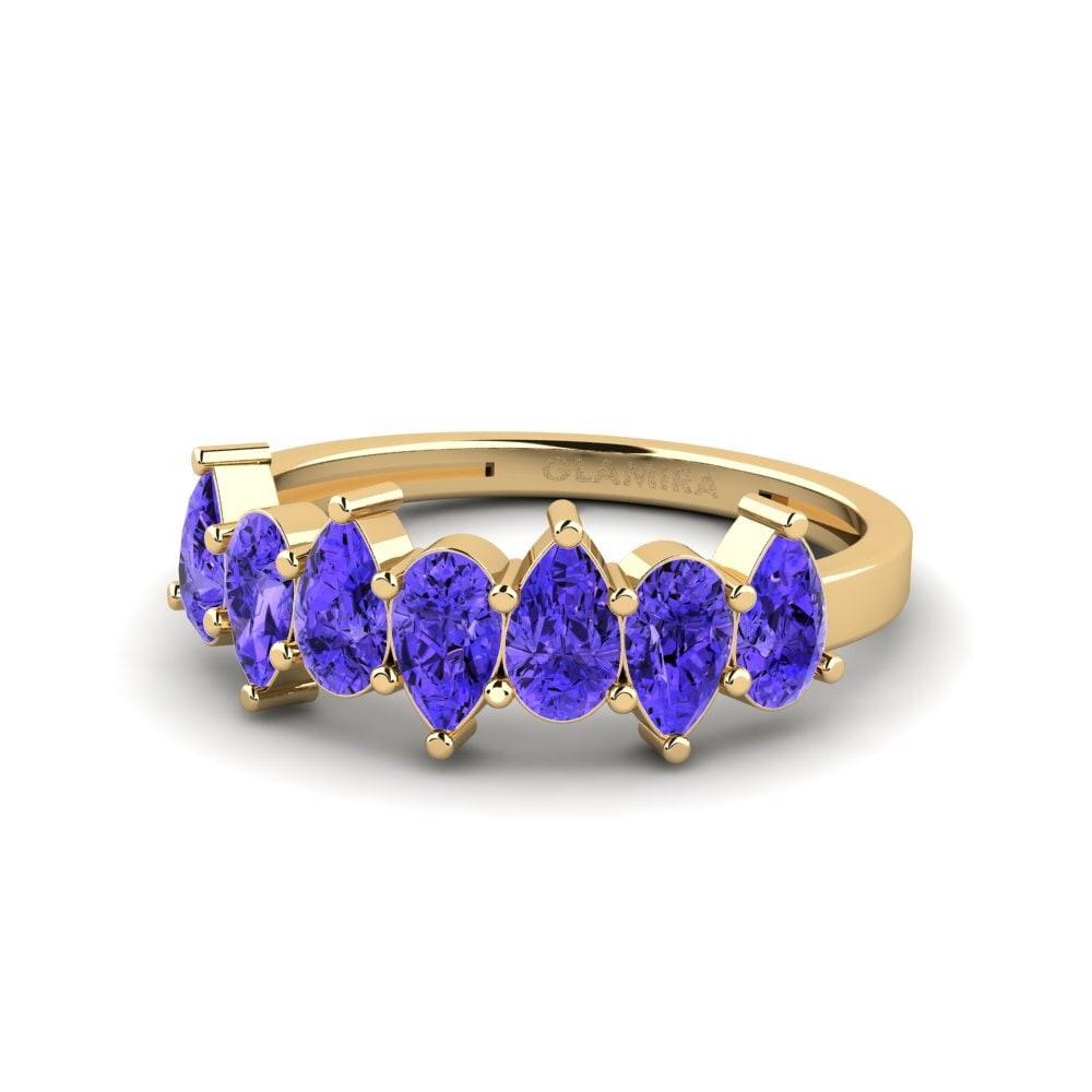 Tansanit Ring Blomme