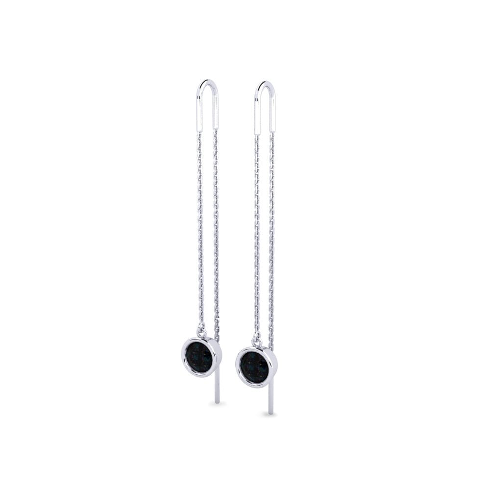 Oro Bianco 375 Opale Nero Orecchino da donna Blosel