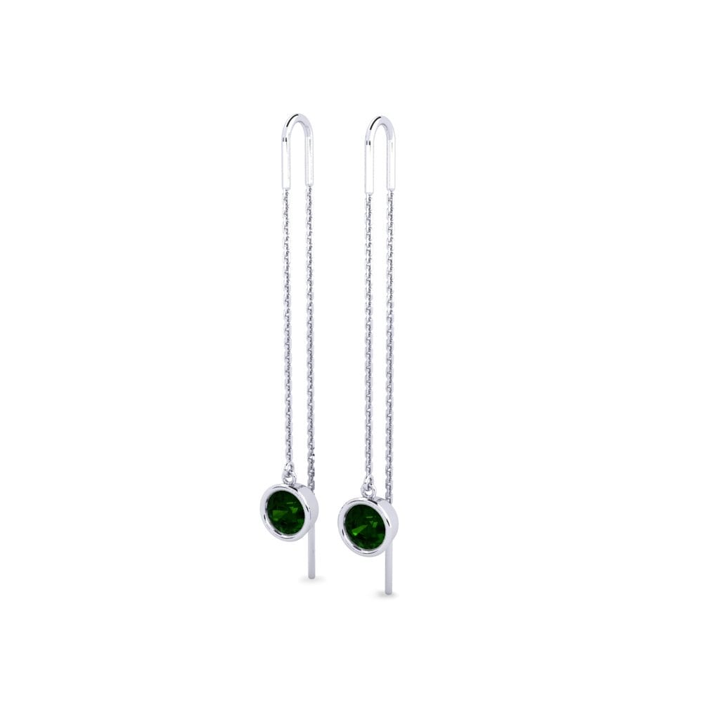 Oro Bianco 375 Tormalina Verde Orecchino da donna Blosel