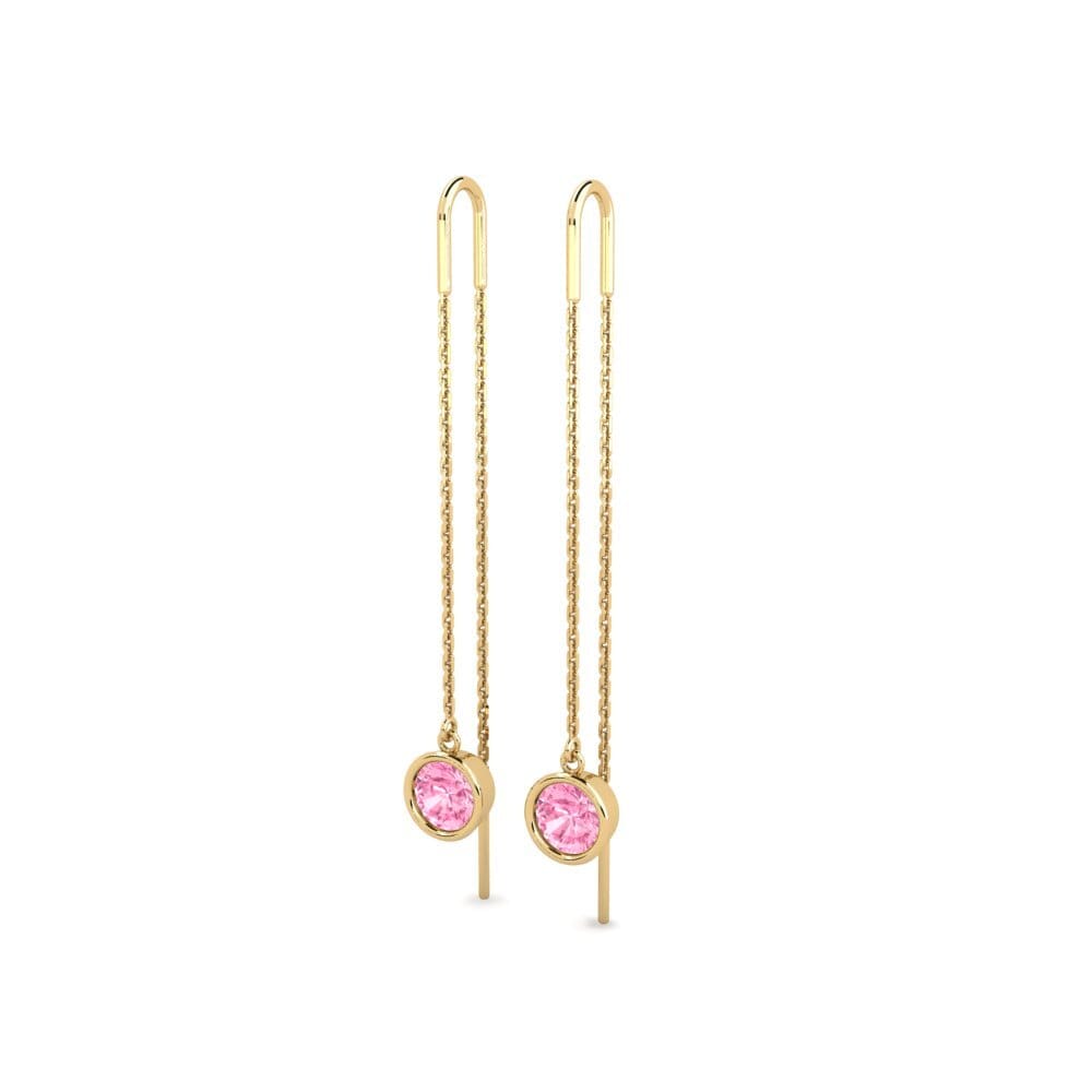 Đá Sapphire Hồng Bông tai nữ Blosel