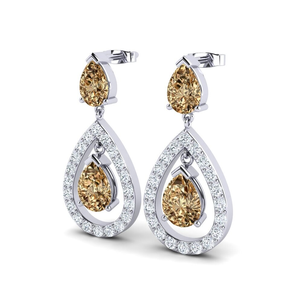 Diamante Marrón Pendiente de mujer Bloxham