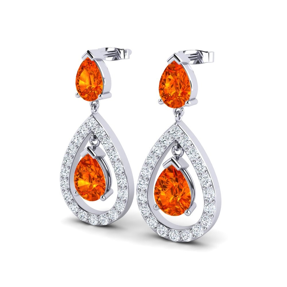 Orange Sapphire Women's Earring Bloxham
