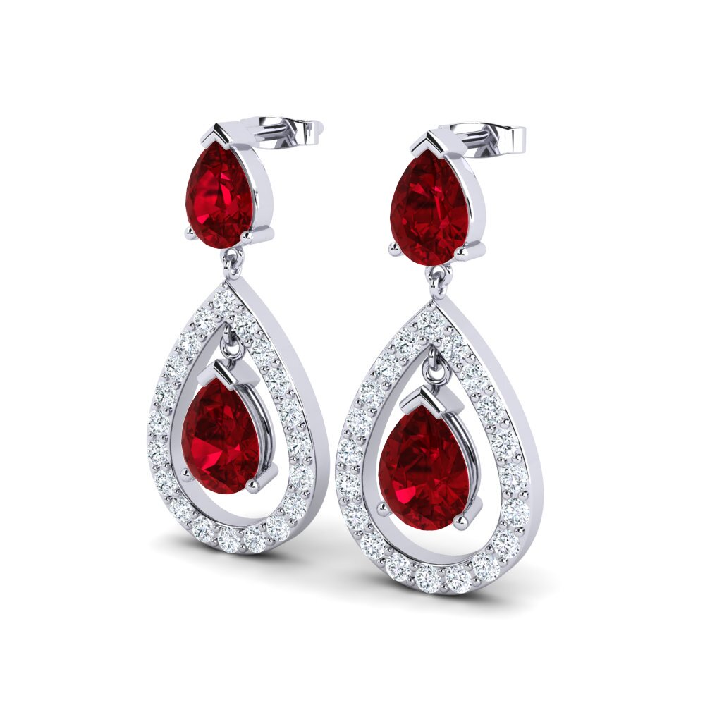 Circonita Roja Pendiente de mujer Bloxham