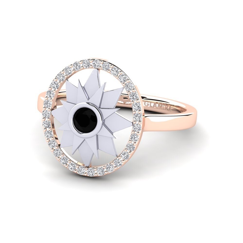 Schwarzer Diamant Ring Blue Variable