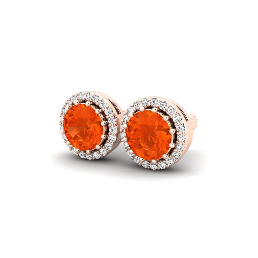 Opale de Feu Boucle d'oreille femme Bluitt