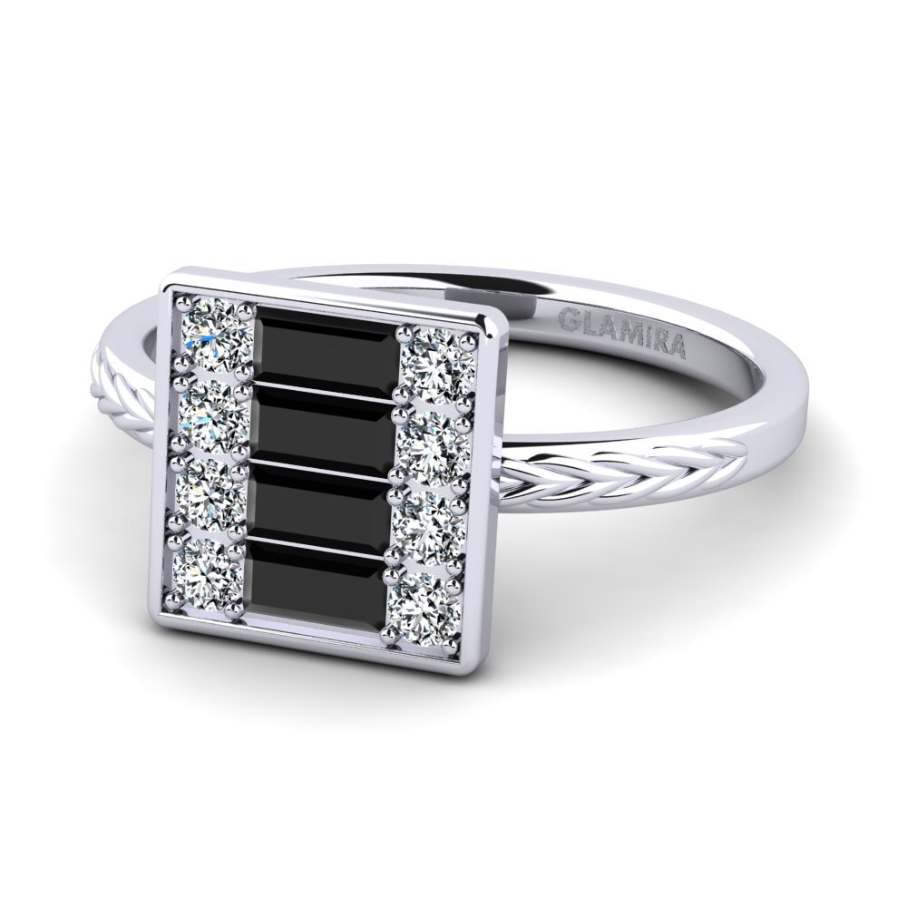 Black Diamond Engagement Ring Bobo