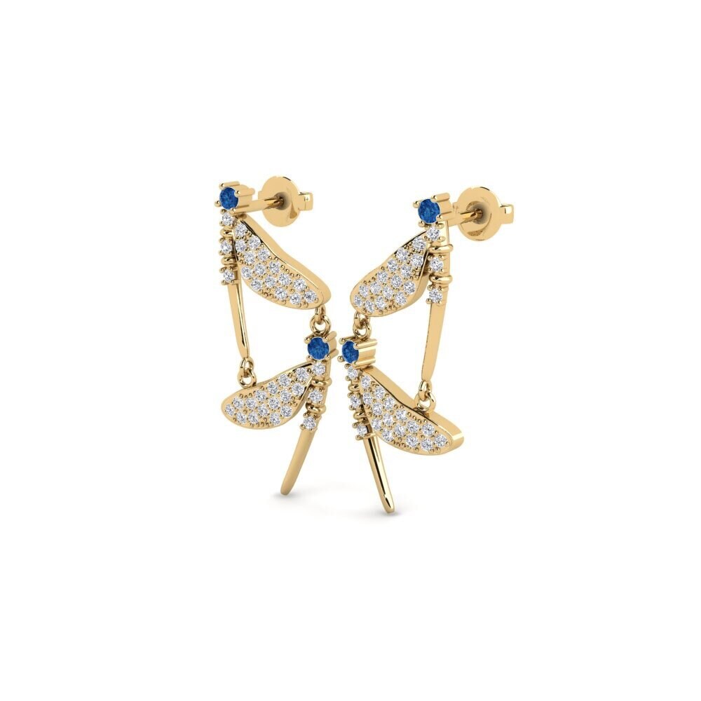 Zircone Bleu Foncé Boucle d'oreille femme Boetica