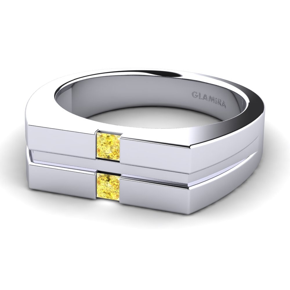 Zafiro amarillo Anillo de Hombre Bogdan