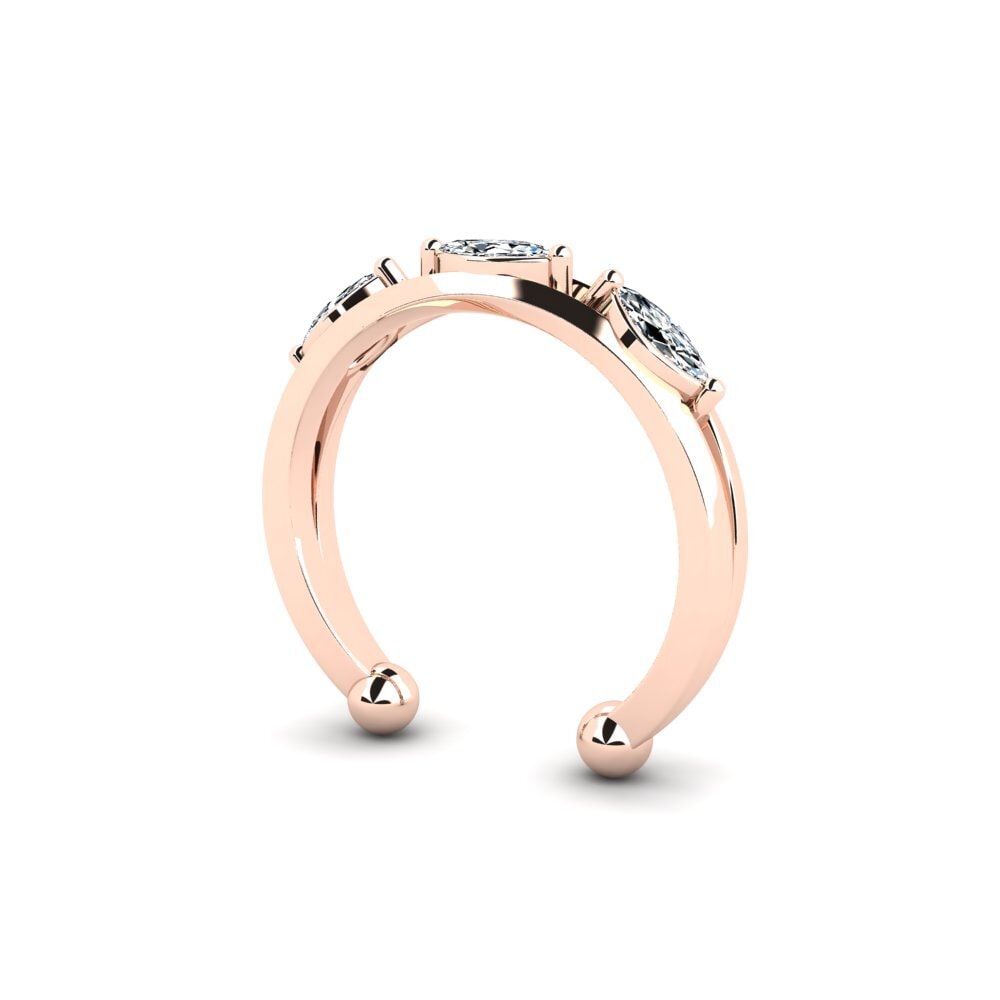 14ct Rose Gold Zirconia Women's Earring Bohanan