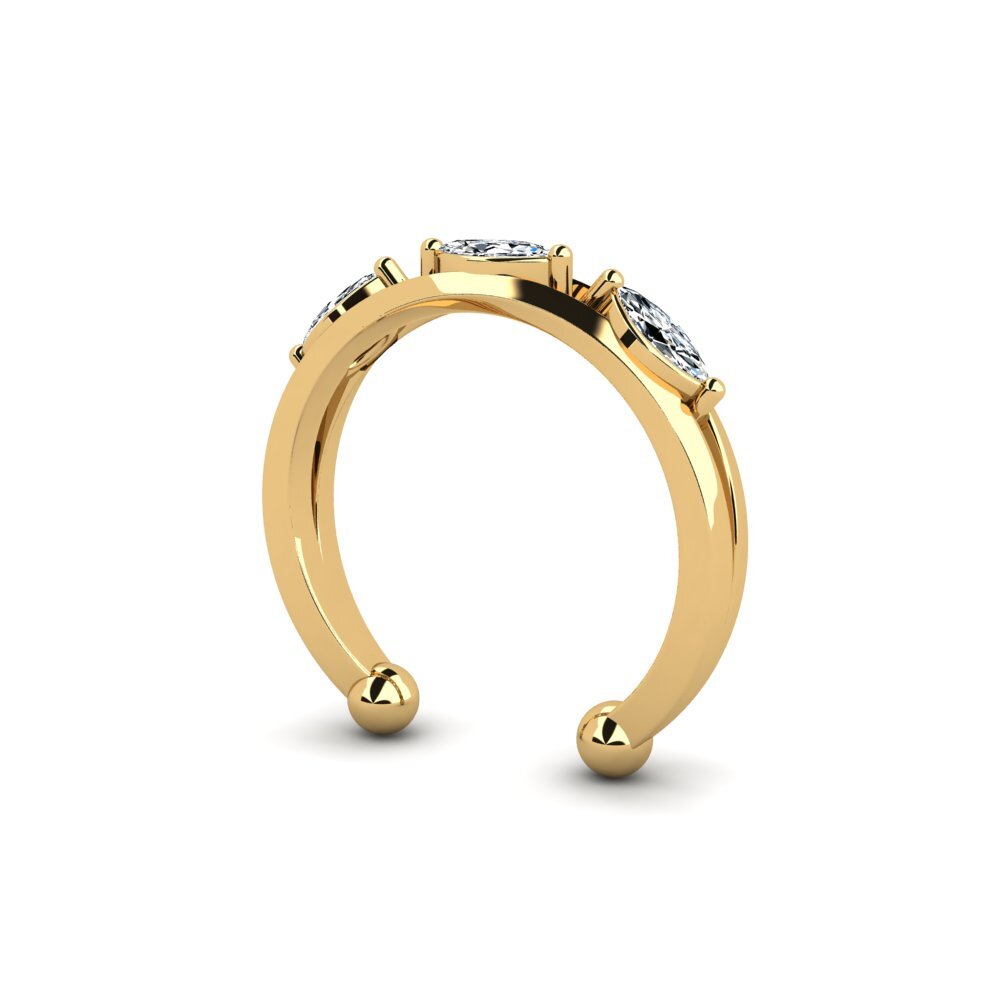 14ct Yellow Gold Zirconia Women's Earring Bohanan
