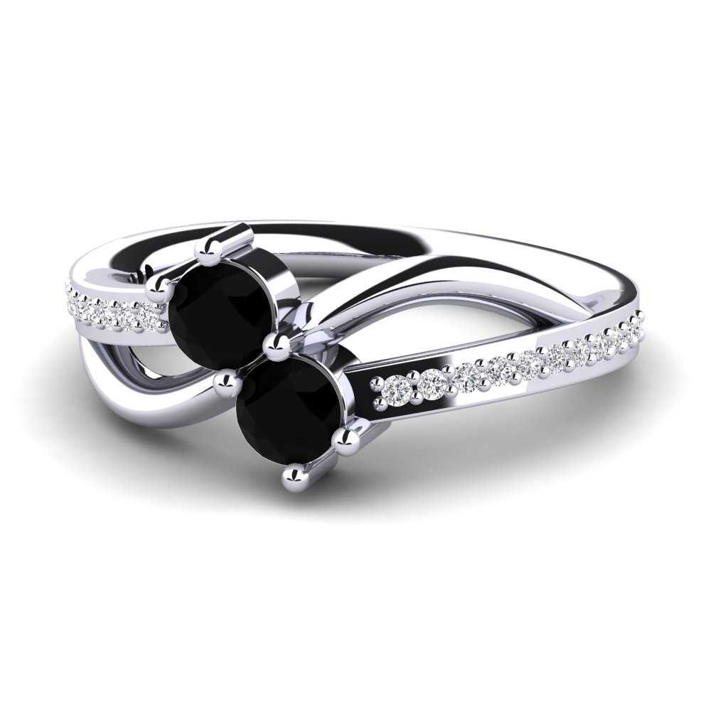 Schwarzer Diamant Ring Bolagna