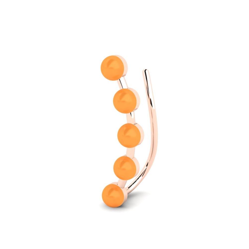18k Oro Rosa Pendientes Bolas