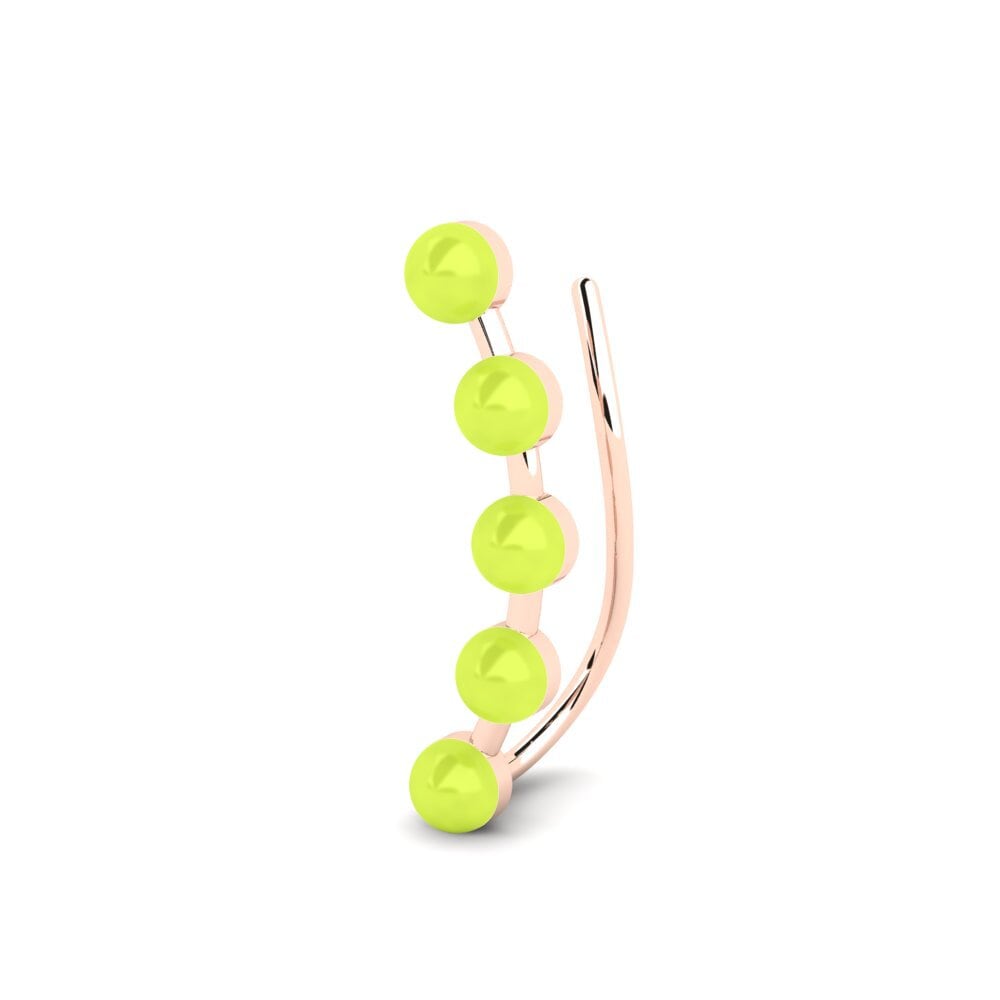 18k Oro Rosa Pendientes Bolas