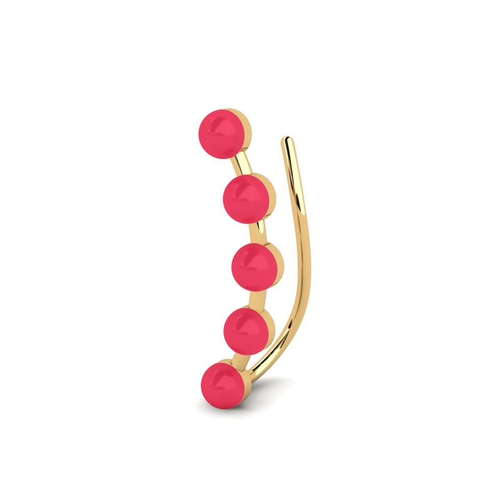 9k Oro Amarillo Pendientes Bolas