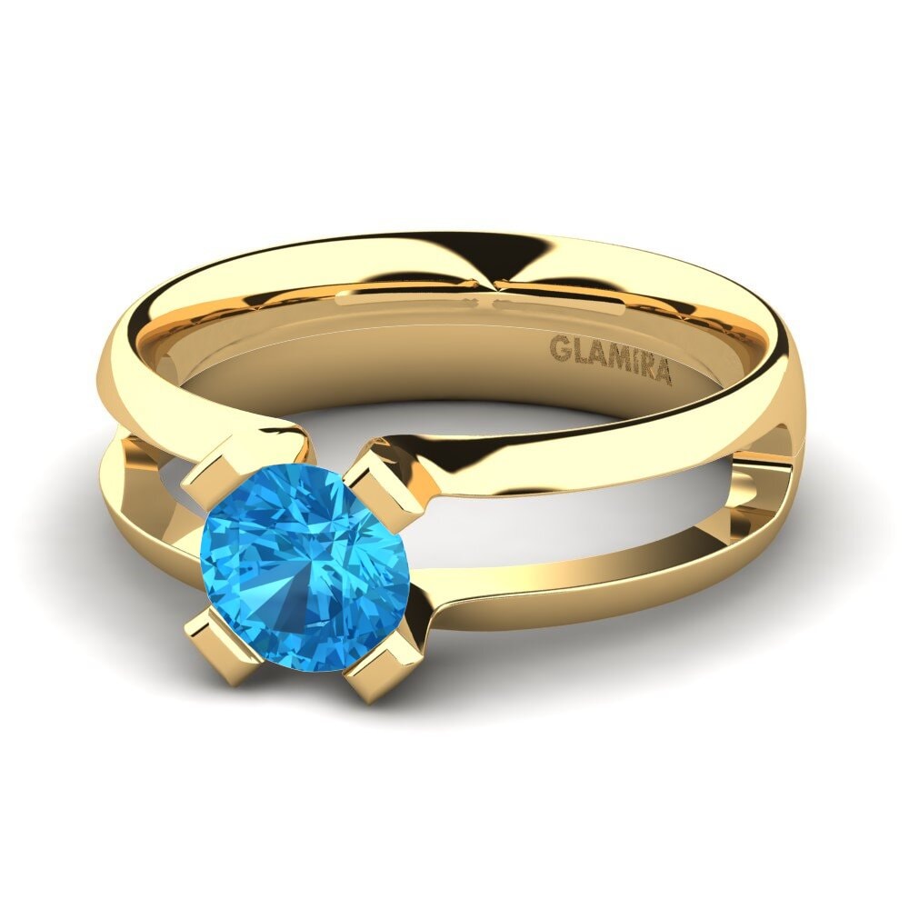 Blauer Topas Verlobungsring Bona