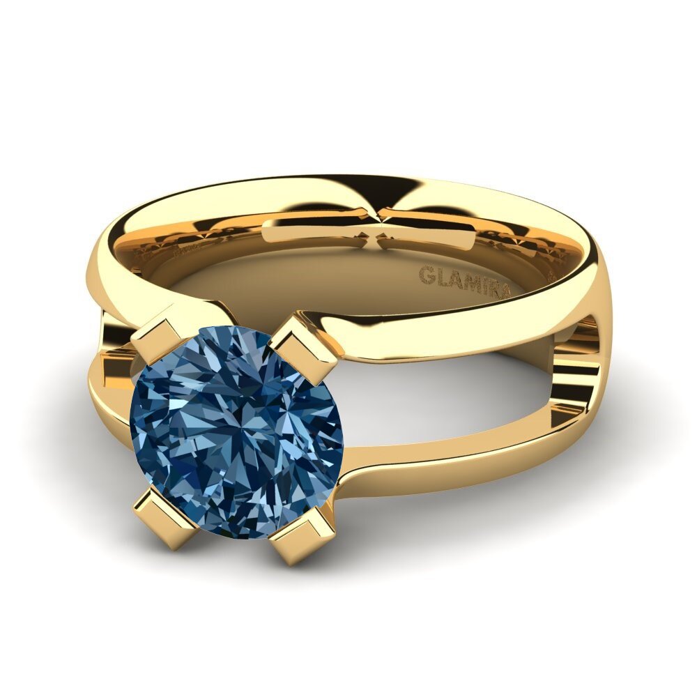 Blue Diamond Engagement Ring Bona 2.0 crt