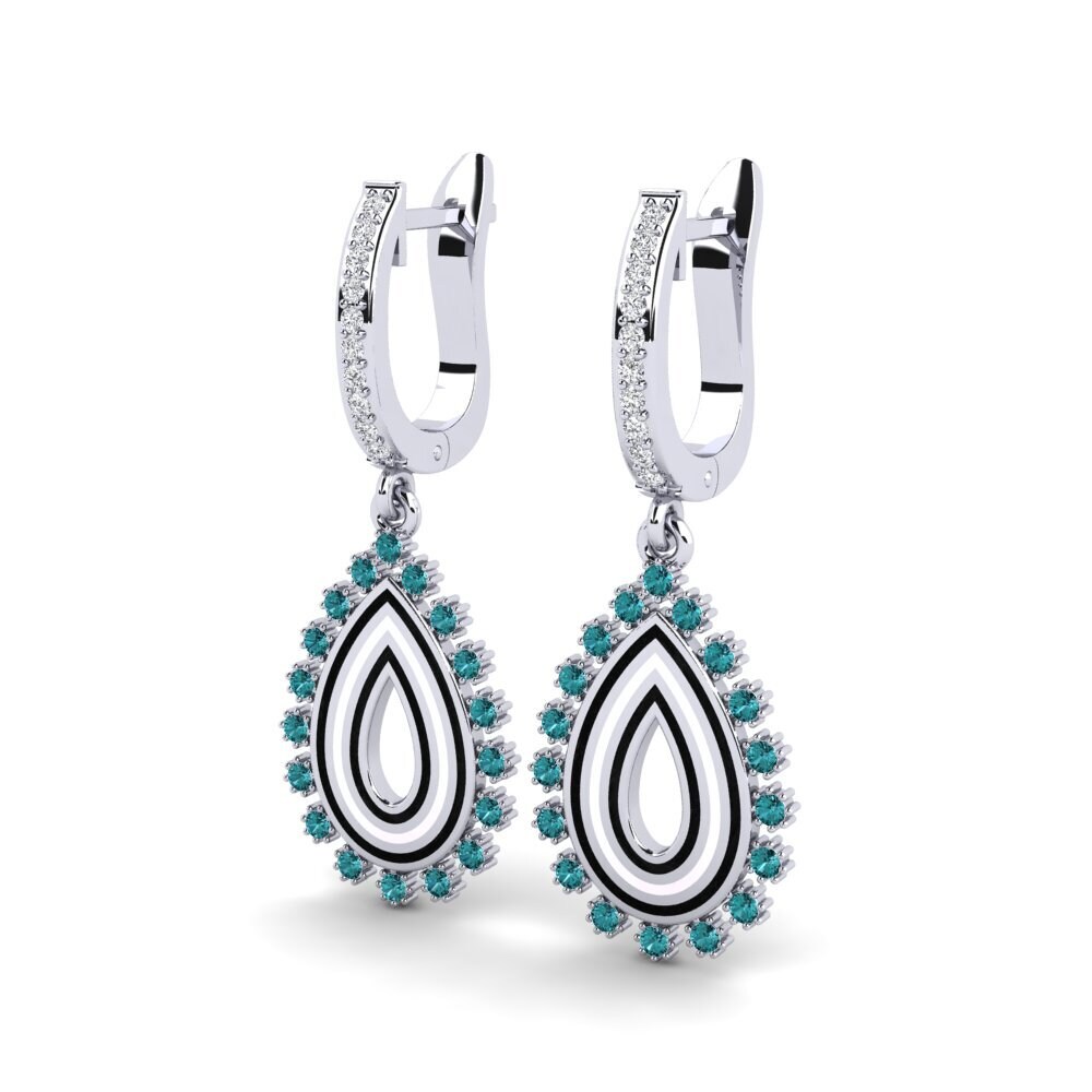 Diamante Azul Pendiente de mujer Bonan