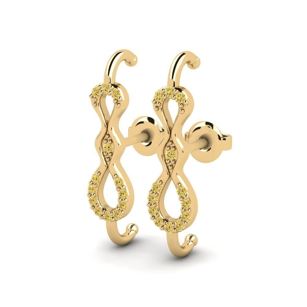 Diamante Amarillo Pendiente de mujer Boncas