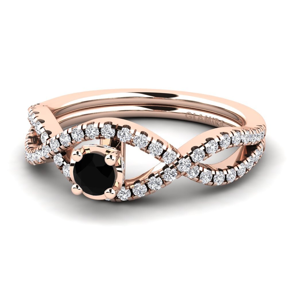 Black Diamond Engagement Ring Bonita 0.16 crt