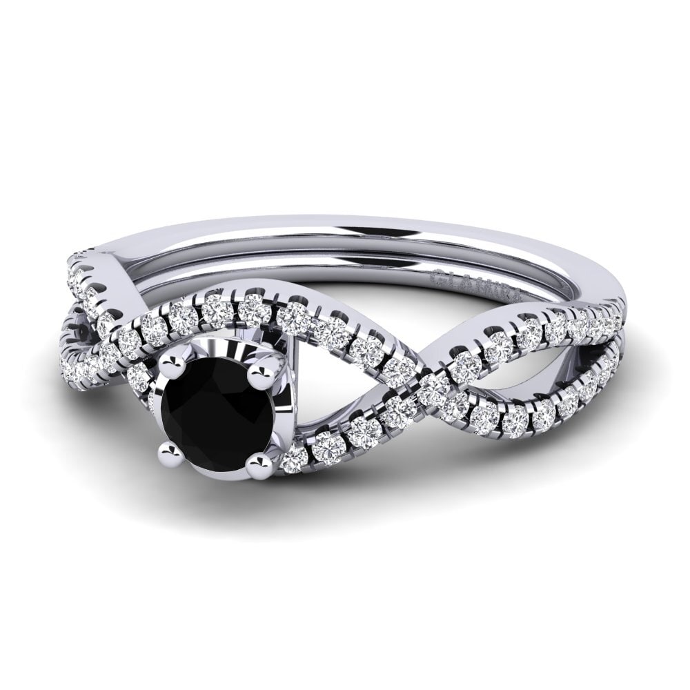 Black Diamond Engagement Ring Bonita 0.25 crt
