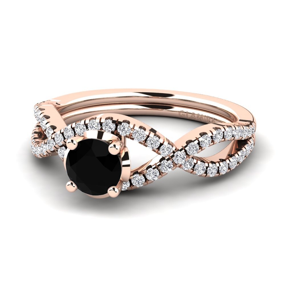 Black Diamond Engagement Ring Bonita