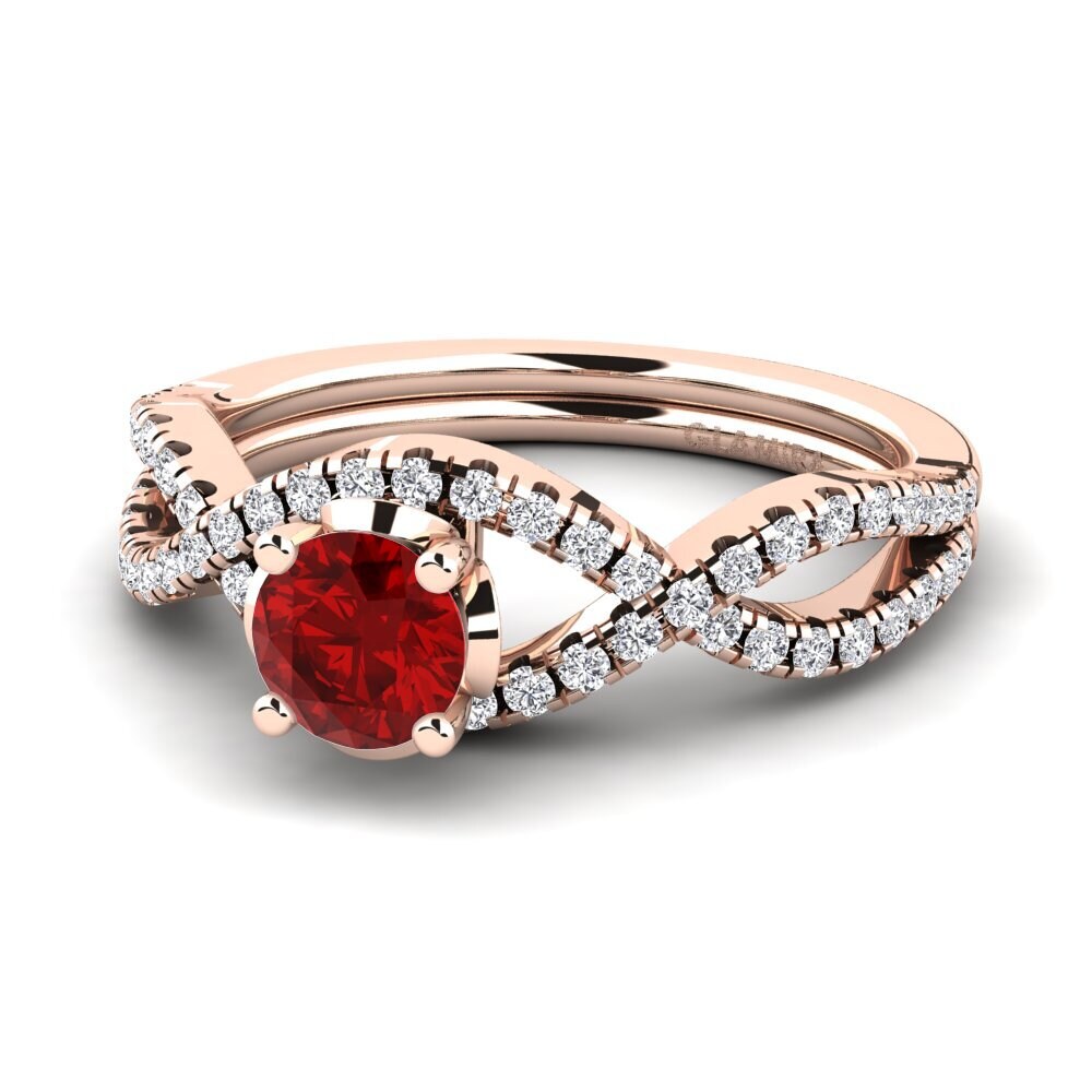 Ruby (Lab Created) Engagement Ring Bonita