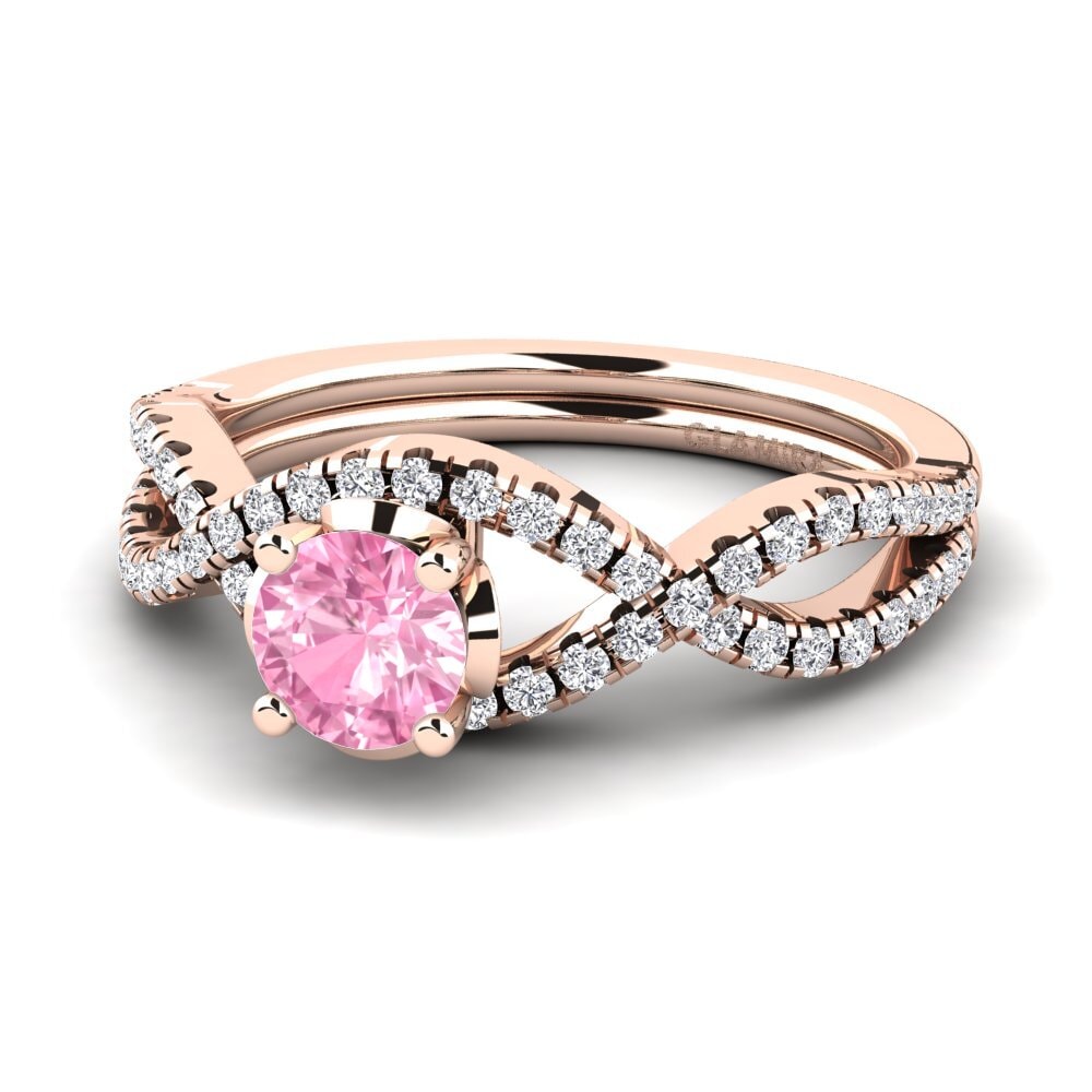 Pink Sapphire Engagement Ring Bonita