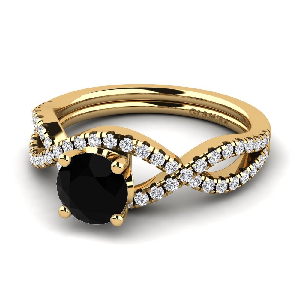 Black Diamond Engagement Ring Bonita 0.8 crt