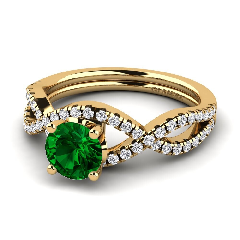 Green Zirconia Engagement Ring Bonita 0.8 crt
