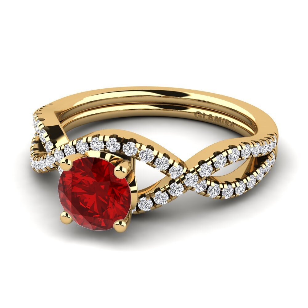 Ruby (Lab Created) Engagement Ring Bonita 0.8 crt