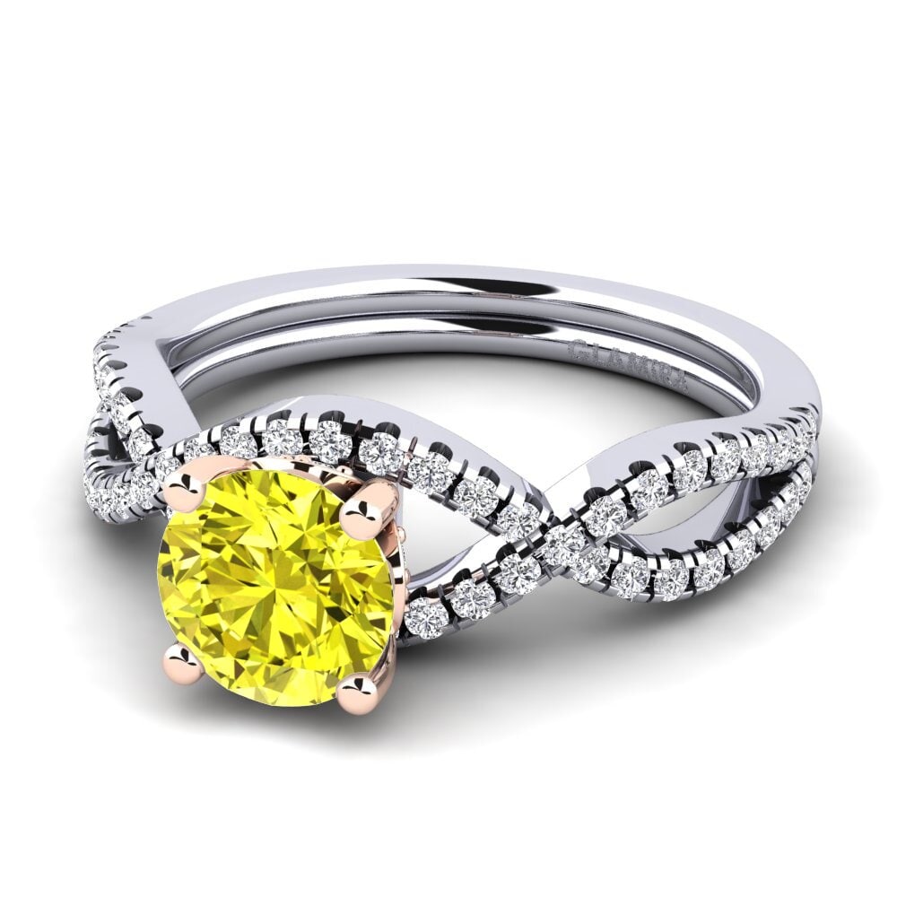 Yellow Diamond Engagement Ring Bonita 1.0 crt