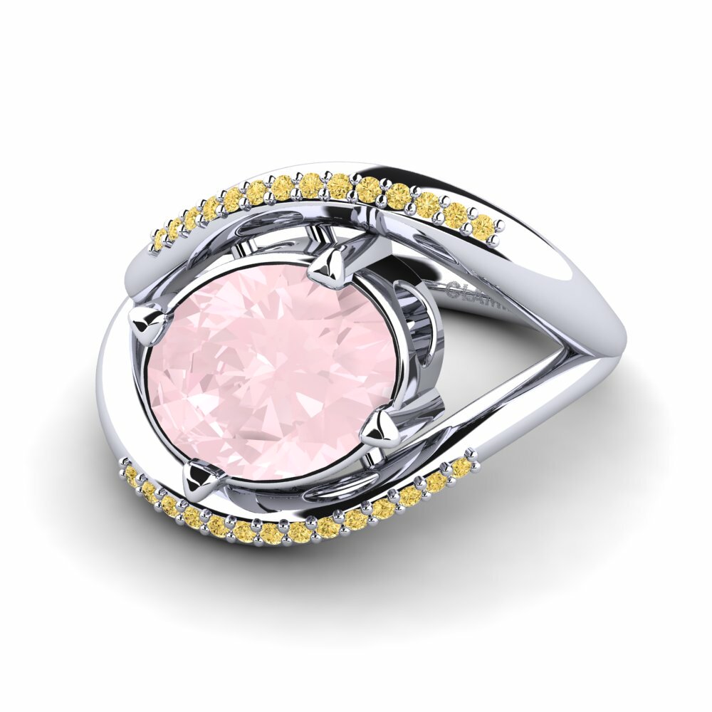 Anillo de compromiso Boracay Cuarzo rosa