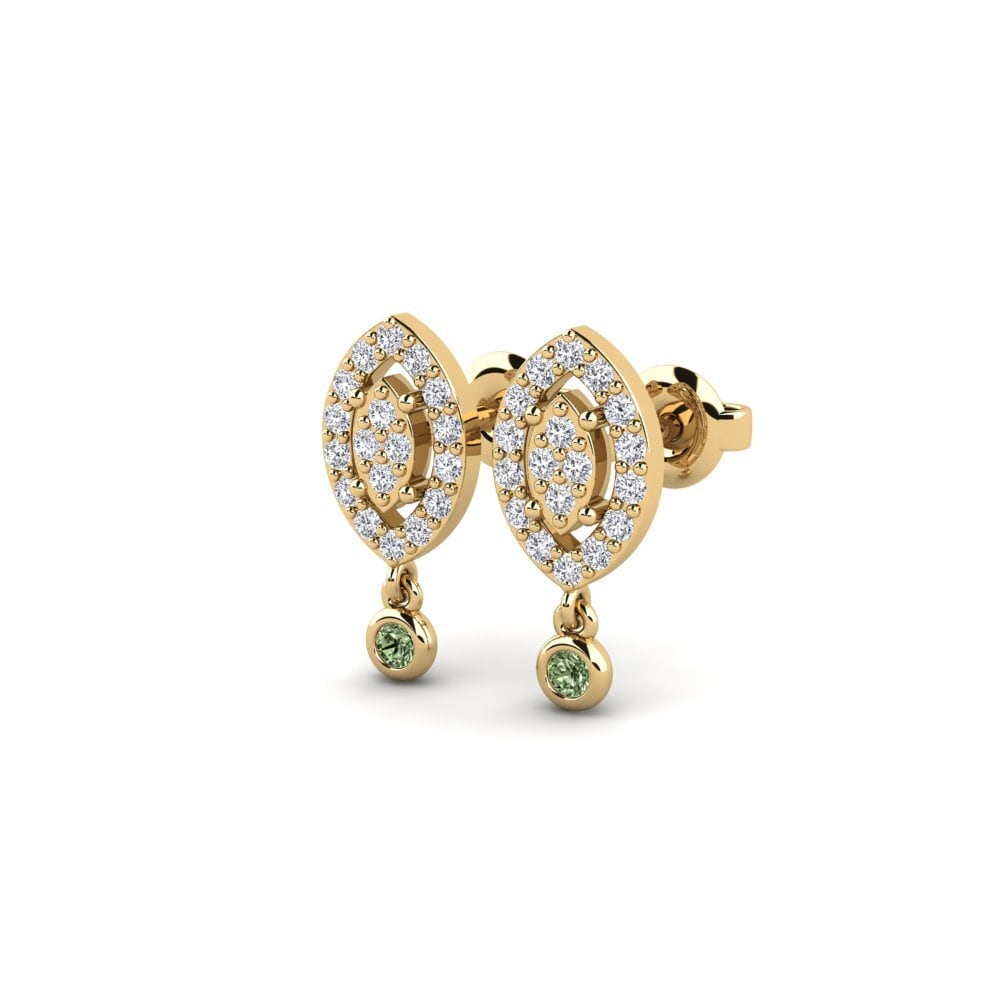 Diamante Verde Pendiente de mujer Boronica