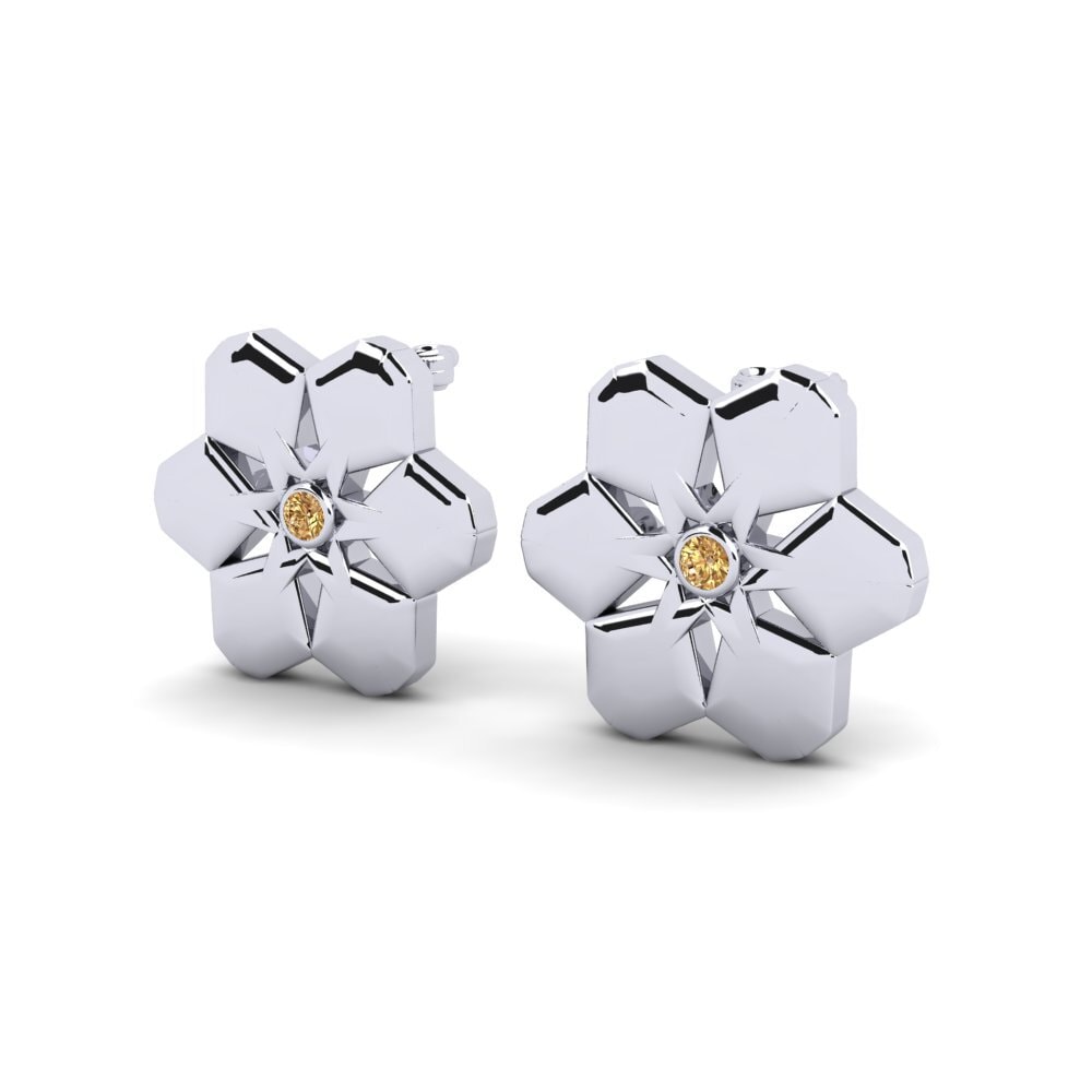 Diamant Brun Boucle d'oreille femme Bosniaque