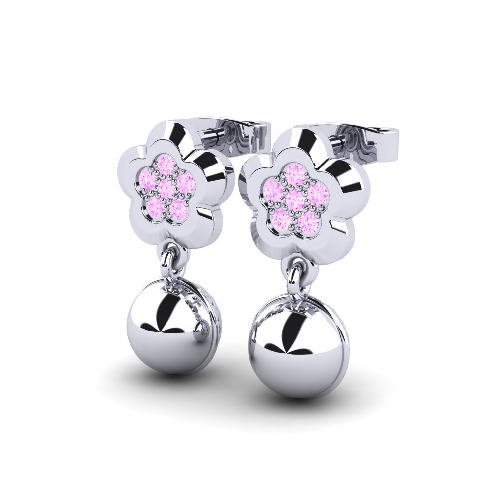 Pink Sapphire Kid's Earring Bosphore