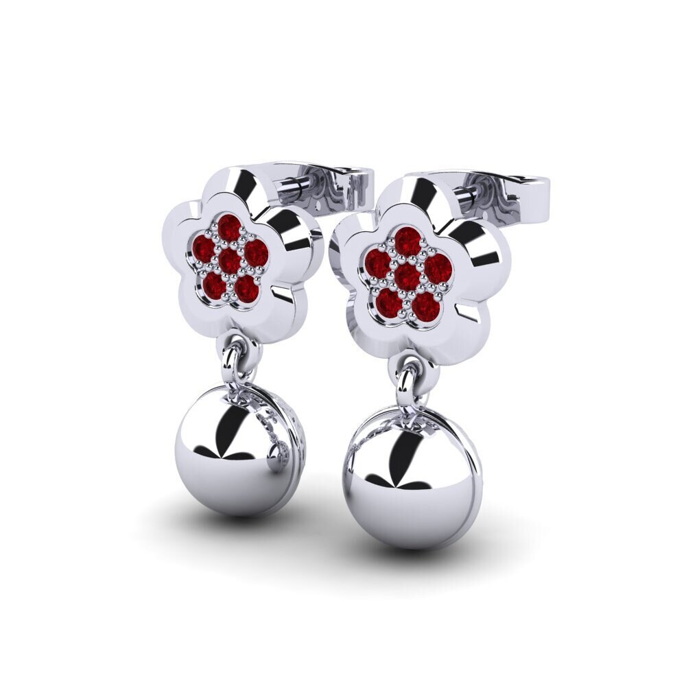 Red Zirconia Kid's Earring Bosphore
