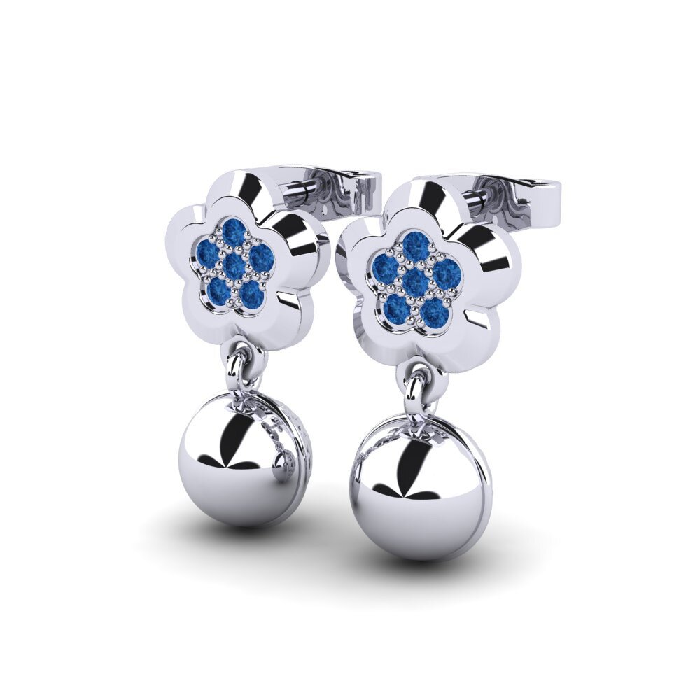 Dark Blue Zirconia Kid's Earring Bosphore