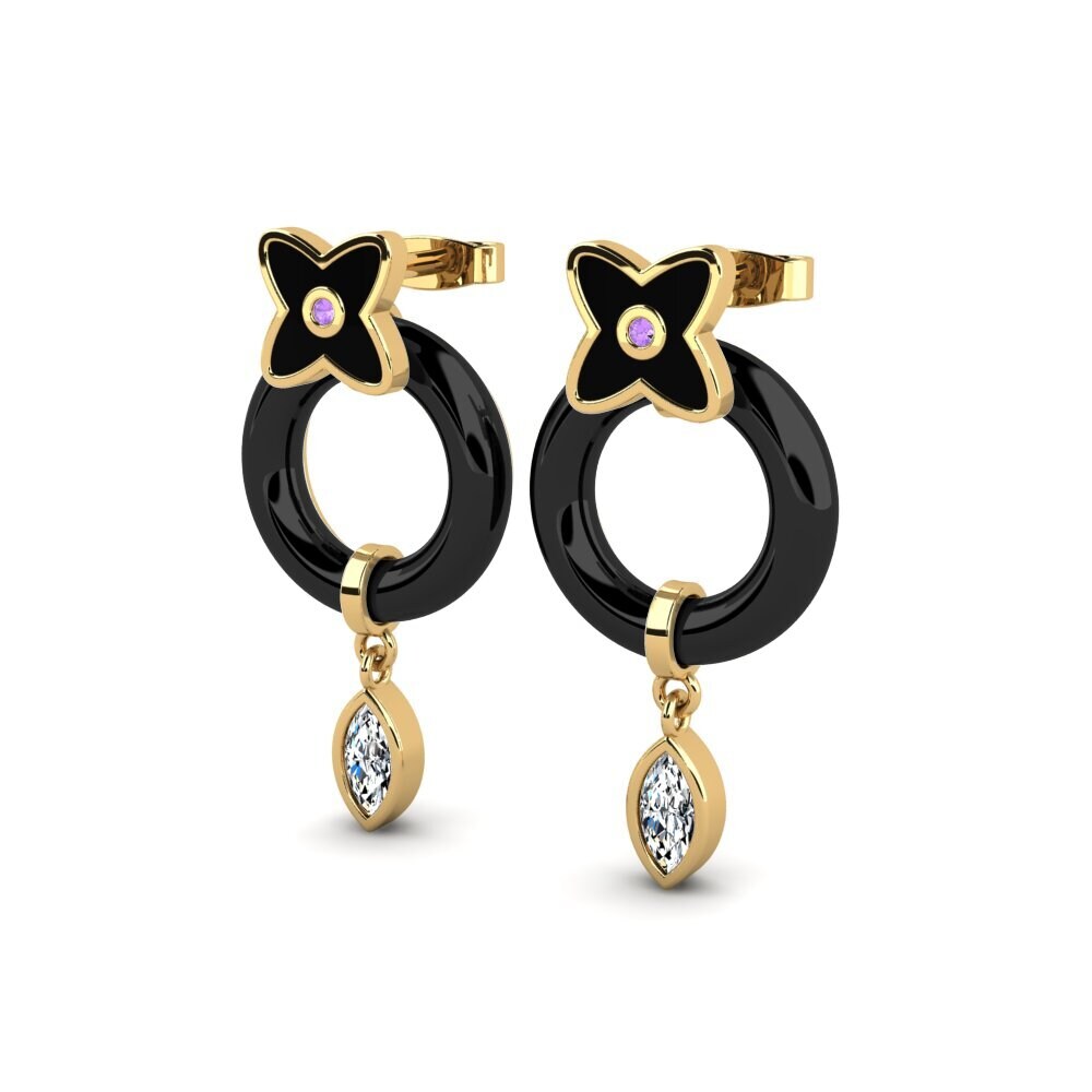 Amethyst Women's Earring Bost