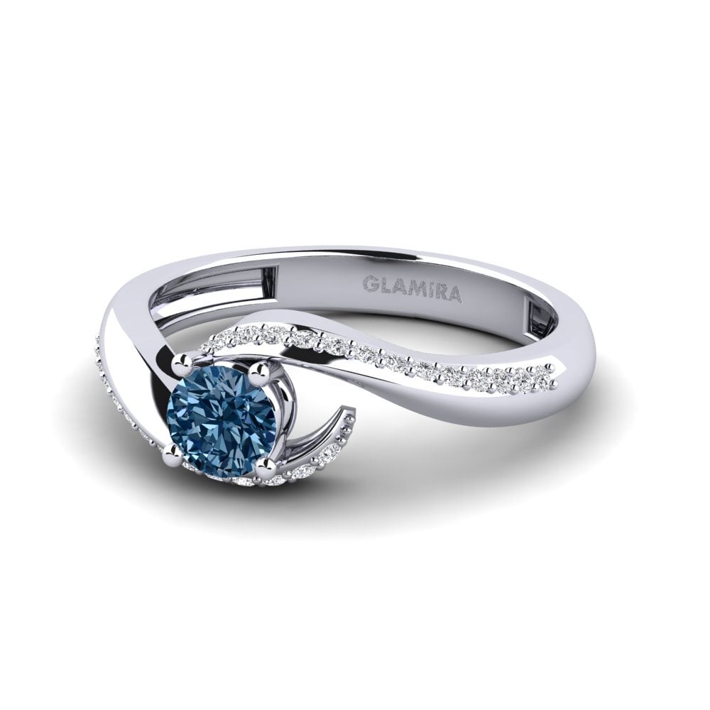 Blue Diamond Engagement Ring Bostanget