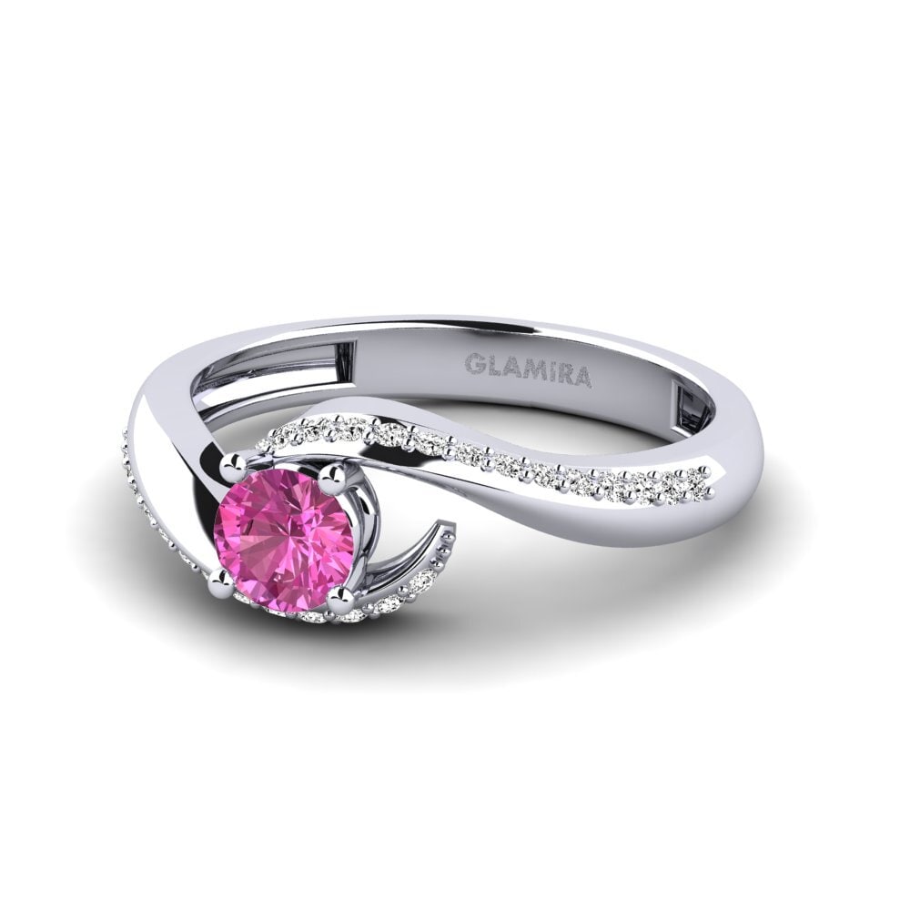 Pink Topaz Engagement Ring Bostanget