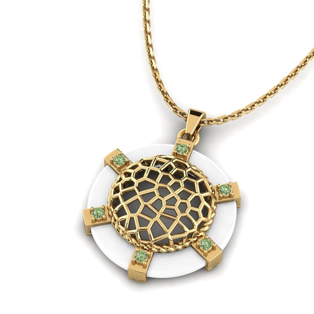 Diamante Verde Colgante de Mujer Bosworth