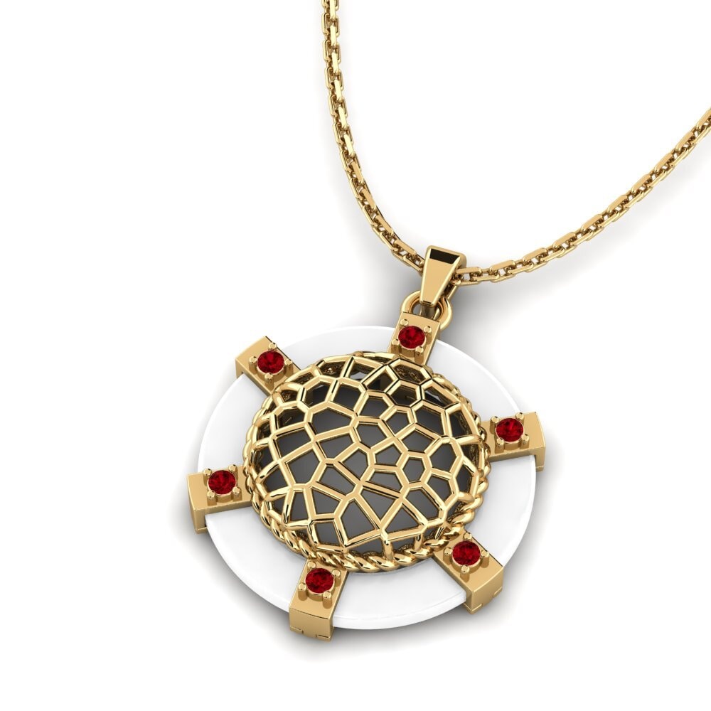 Circonita Roja Colgante de Mujer Bosworth