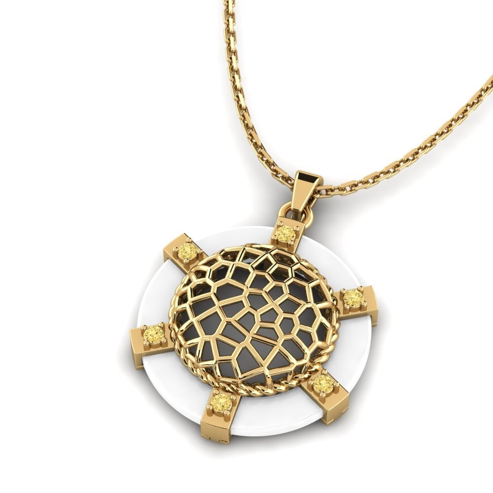 Diamante Amarillo Colgante de Mujer Bosworth