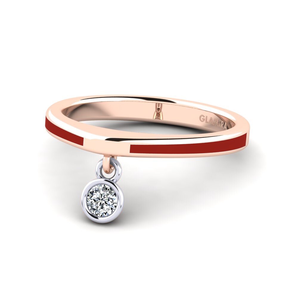 375 Rot & Weißgold Ring Botilda