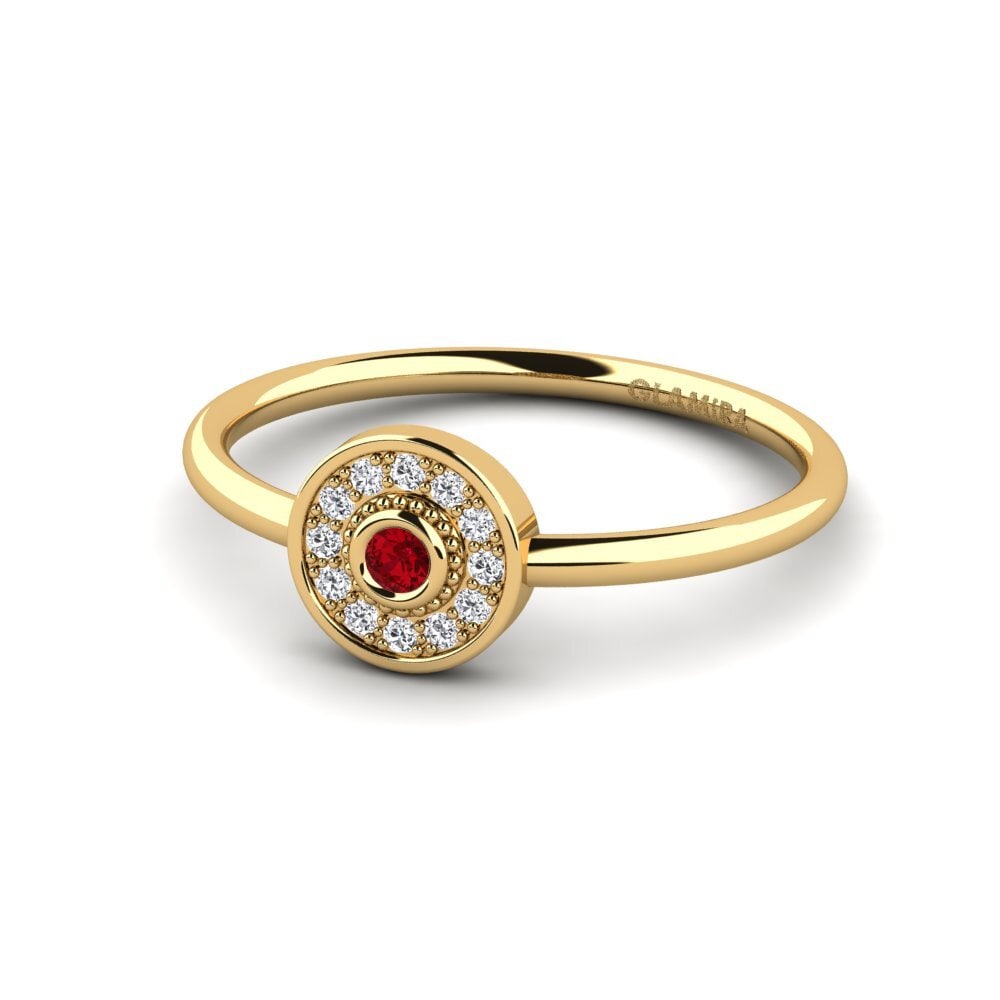 Circonita Roja Anillo de compromiso Botte